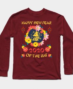 2020 Year Of The Rat Happy Chinese New Year Gift Tee Long Sleeve T Shirt