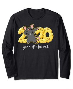 Dabbing rat year of the rat 2020 happy Chinese new year gift Long Sleeve T-Shirt