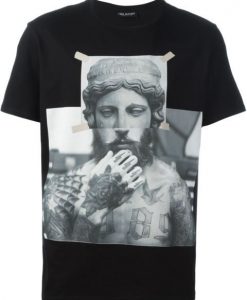 Shop Neil Barrett statue print T-shirt