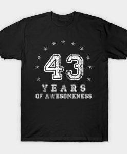 43rd Birthday Gifts T-Shirt AI