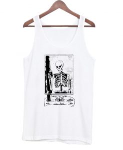 SKELFIE Skeleton taking a Selfie Tanktop AI