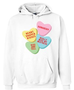 Xanarchy candy Heart Pink Hoodie AI