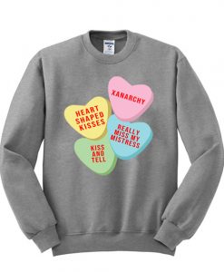 Xanarchy candy Heart Pink Sweatshirt AI