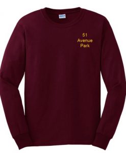 51 Avenue Park Maaroon Sweatshirt AI