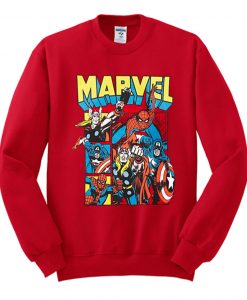 Marvel Comic Red Sweatshirt AI