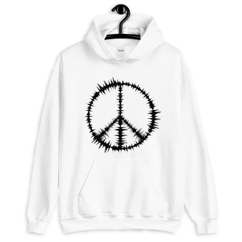 Peace Sign Sound Waves Unisex Hoodie AI