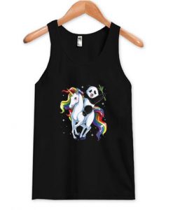 Panda Bear Riding Magical Unicorn Pegasus Tank Top AI