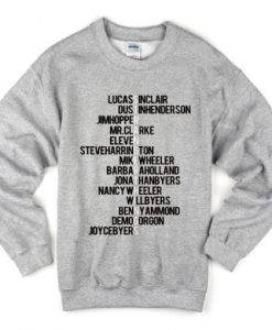 Stranger Things Cast Names Sweatshirt AI