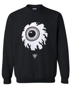 Eyeball Anime Black Sweatshirt AI