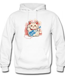 Lucky Cat Rock Hoodie AI