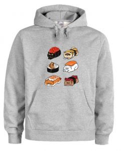 Sushi Persian Cat Hoodie AI