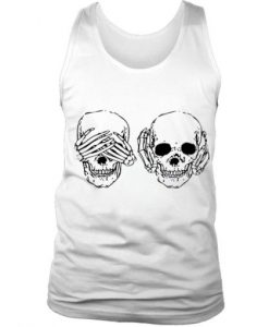 Hear See No Evil Skull Tank Top