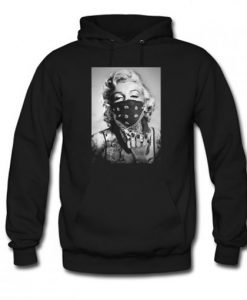 Marilyn Monroe Black Bandana Hoodie