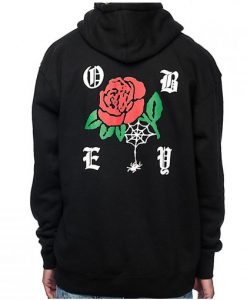 Obey Spider Rose Black Hoodie