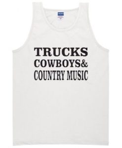 Trucks Cowboys Country Music Tanktop