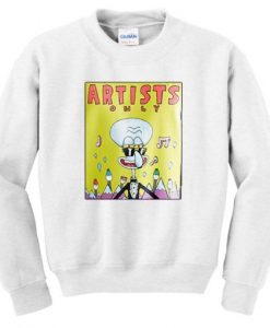 artists only squidward sweatshirt