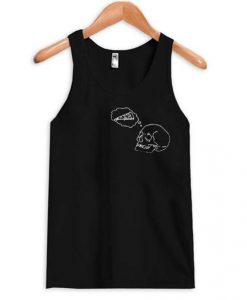 skull and pizza tanktop