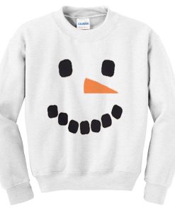 snowman face sweatshirt