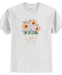 End The Stigma Flower T-Shirt AI