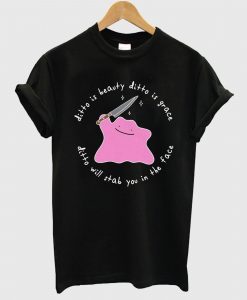 Ditto Holding Knife Pokemon T Shirt AI