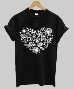 Flower heart tshirt AI