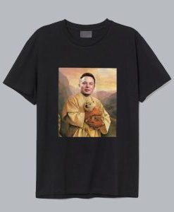 Elon Musk Holding Holy Doge T-Shirt AI