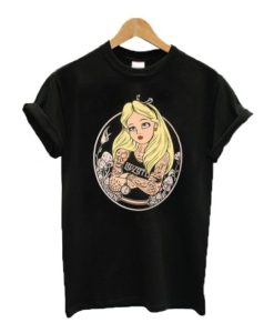 Alice in wonderland tattoo T-shirt AI