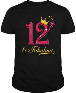 12th Birthday Girl Fabulous T-Shirt AI