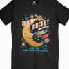 Moon Rocket Vintage T Shirt AI