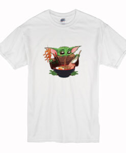 Baby Yoda Eat Ramen T Shirt AI